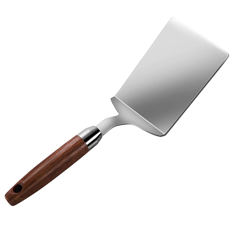 Okonomiyaki Spatula - Stainless Steel Spatula with Wooden Handle,