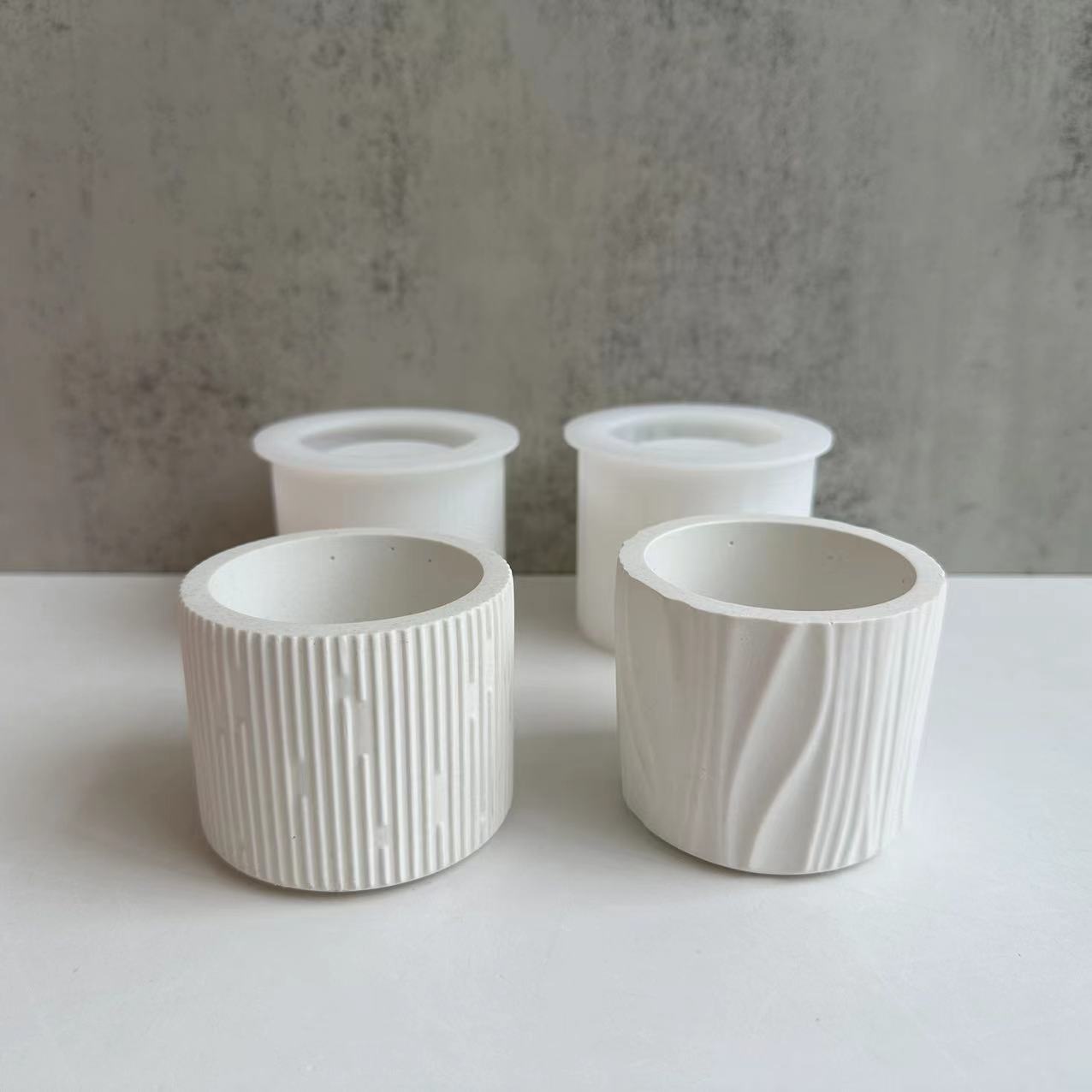 Potsticker Mold - Gypsum Lined Candle Cup Silicone Mold