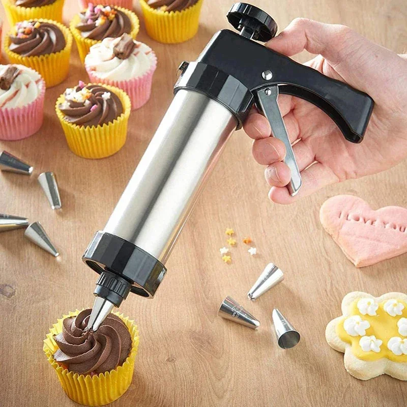 Churros Maker Gun - Cookie Press Gun Kit Stainless Steel