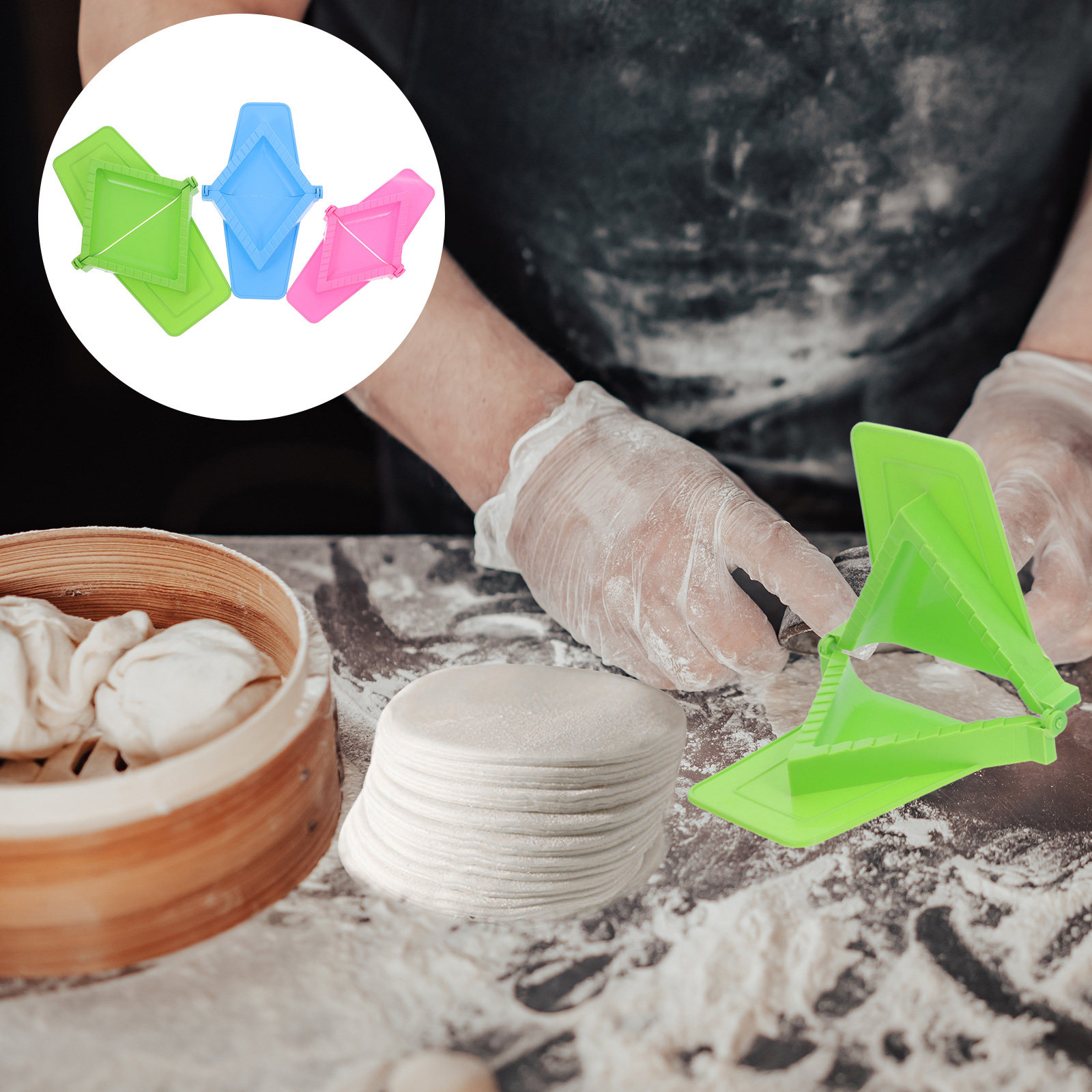 Potsticker Mold - 3Pcs Dumpling Maker Manual Mold Kitchen