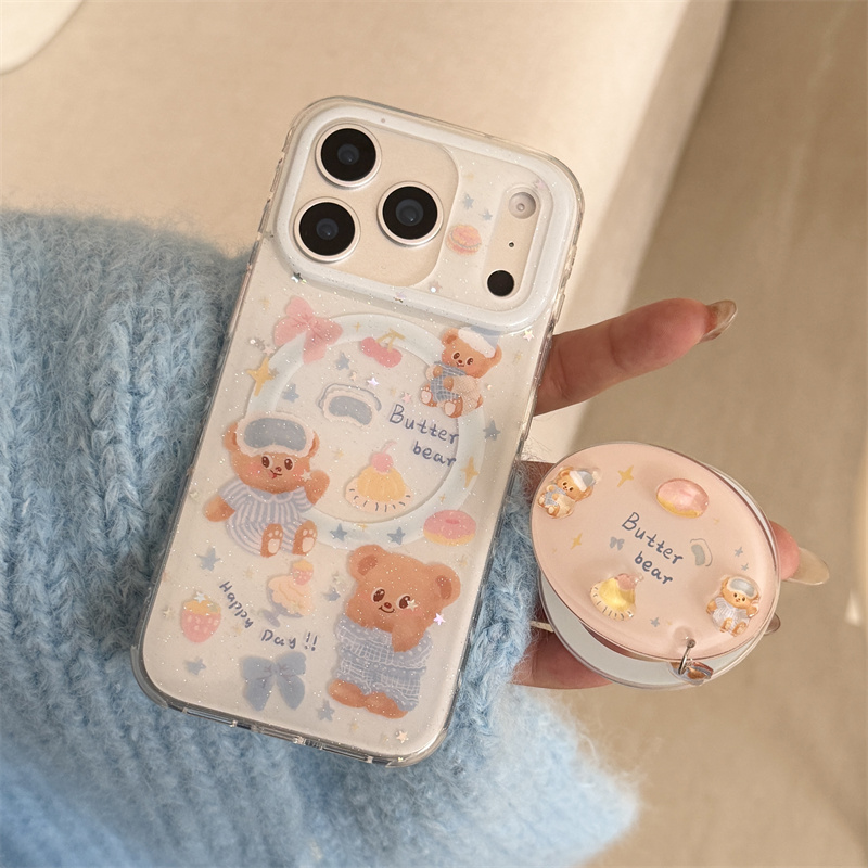 Taco Stand Holder - Kawaii Cartoon Bear Magnetic Phone Case