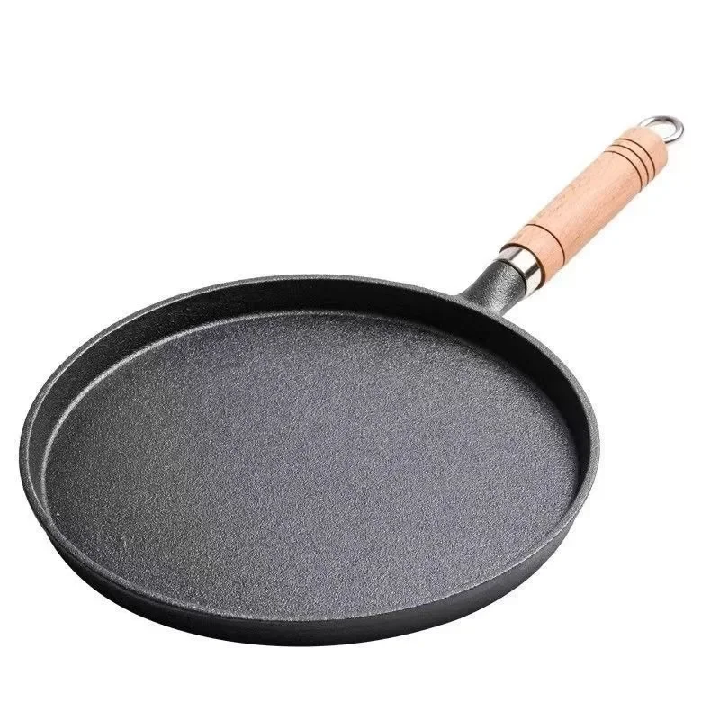 Egg Waffle Pan - 26cm Cast Iron Frying Pan Uncoated