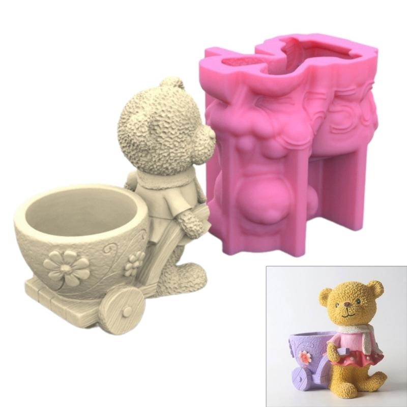 Potsticker Mold - Lovely Bear Gypsum Silicone Mold DIY
