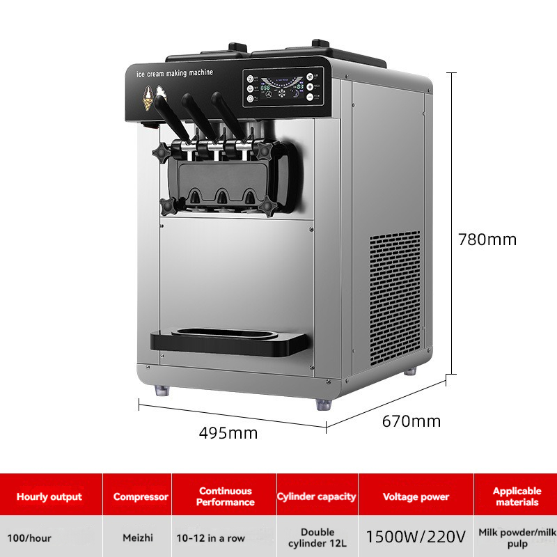 Waffle Cone Maker - Fully Automatic Sundae Cone Soft Serve