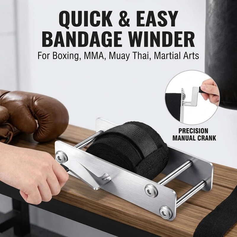 Spring Roll Wrapper - Portable Iron Boxing Hand Wrap Roller