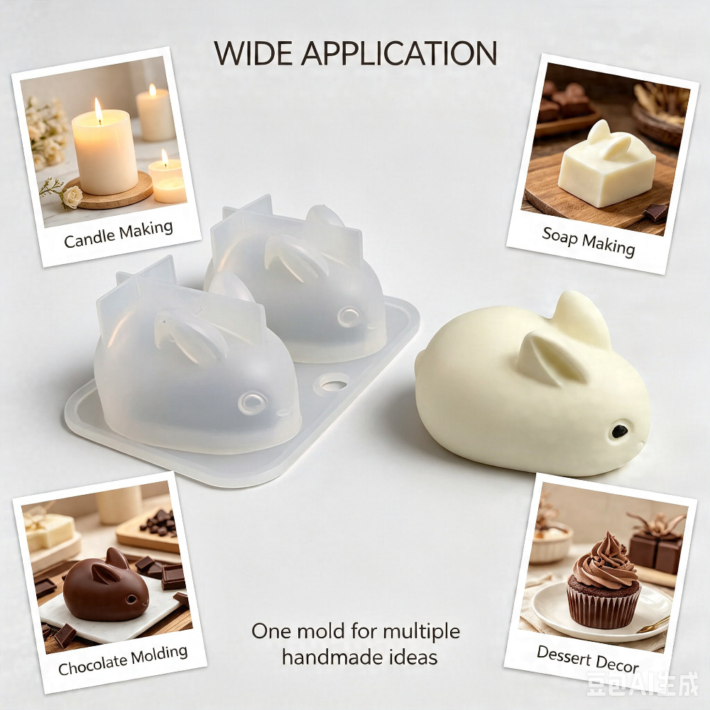3D Mini Rabbit Silicone Mold F - Bunny Cake Mold recension och pris