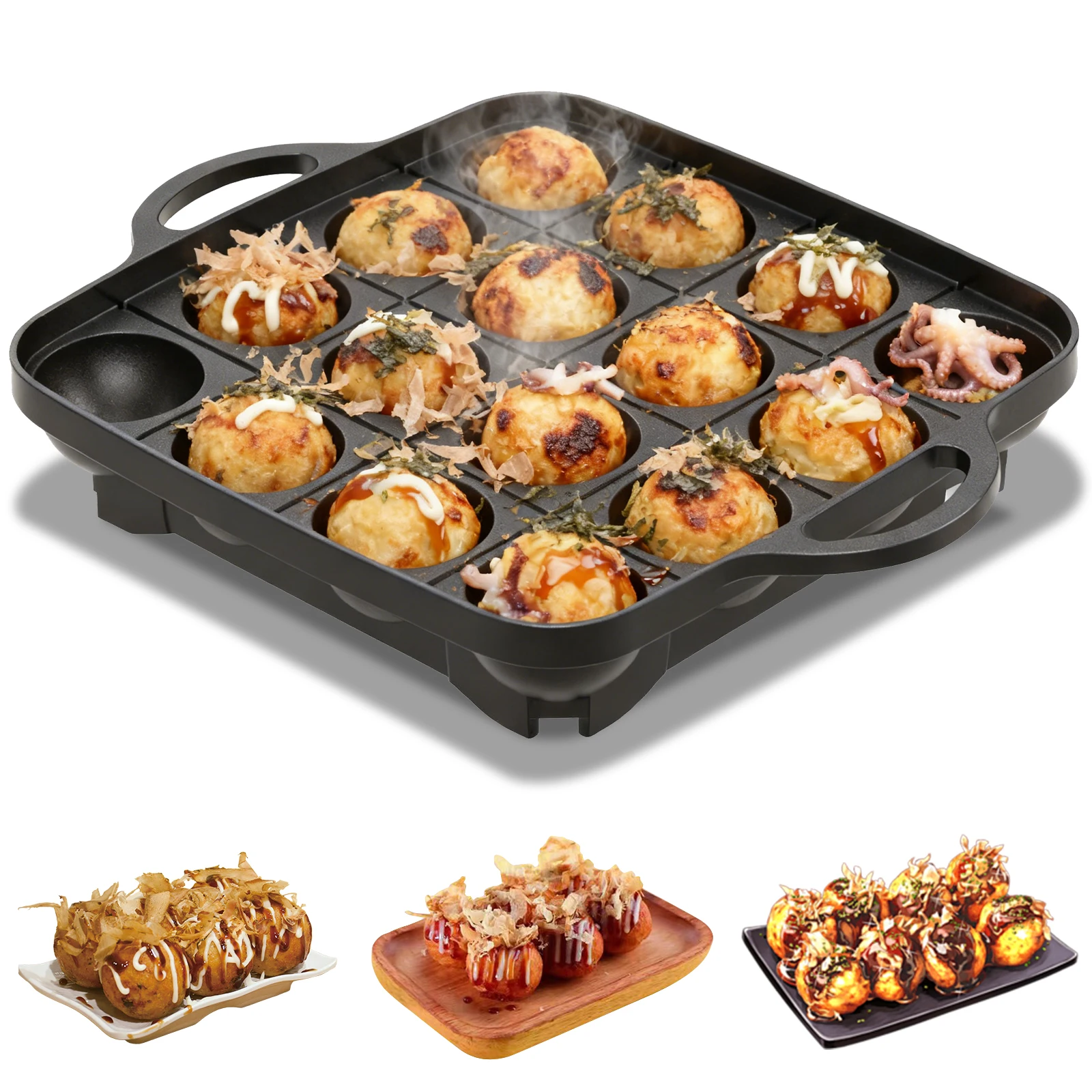 16 Holes Takoyaki Pan Cast Alu - Takoyaki Grill Plate recension och pris