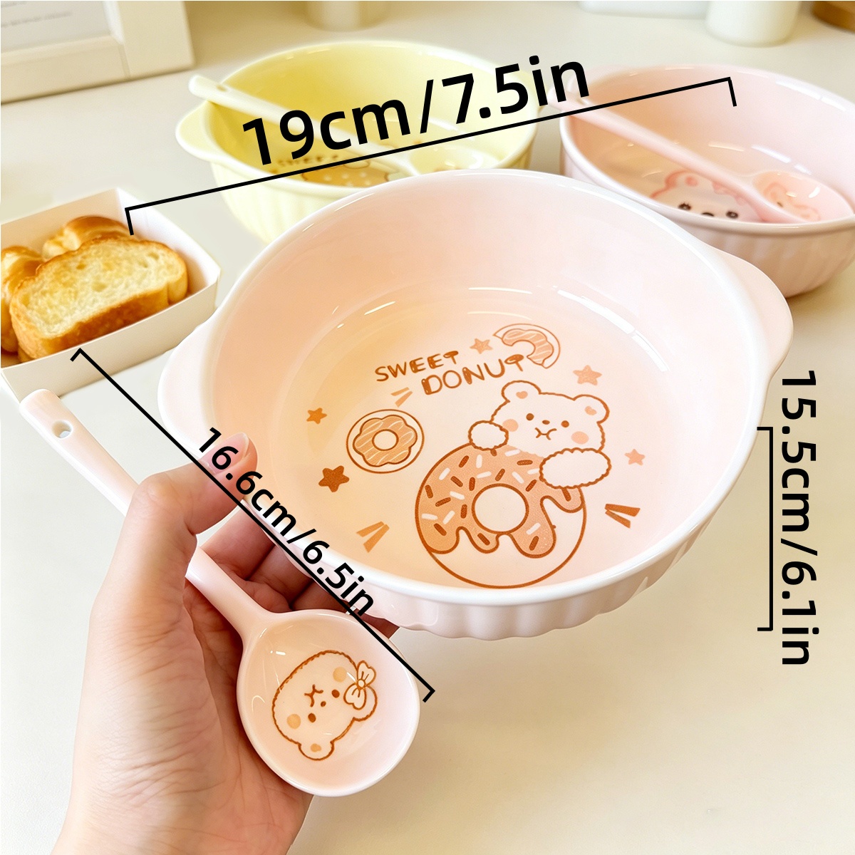 7.5 Inch Cute Cartoon Bear Rab - Dim Sum Basket recension och pris
