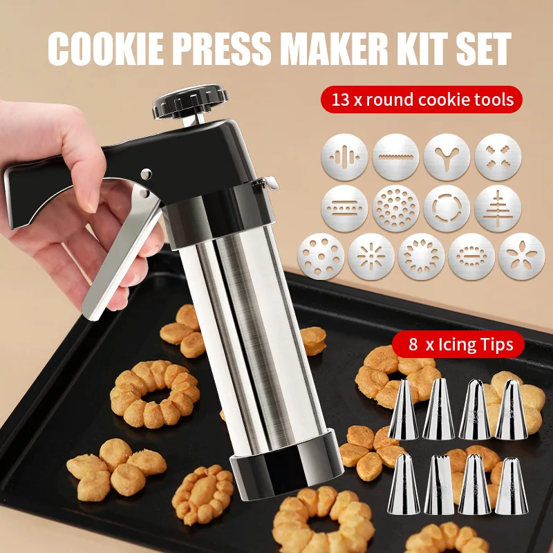Cookie Press Gun Kit Stainless - Churros Maker Gun recension och pris