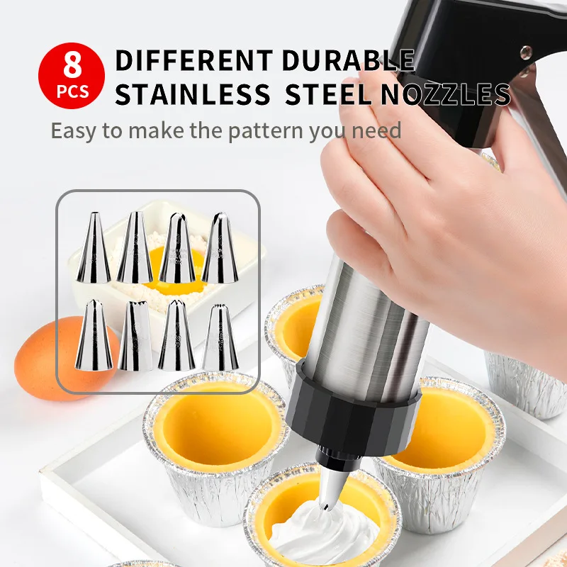 Cookie Press Gun Kit Stainless - Churros Maker Gun recension och pris