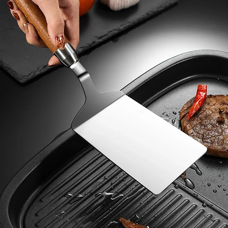 1PC Stainless Steel Steak Spat - Okonomiyaki Spatula recension och pris