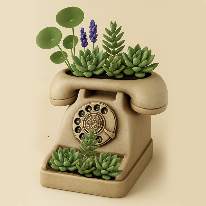 3D Vintage Rotary Telephone Su - Potsticker Mold recension och pris