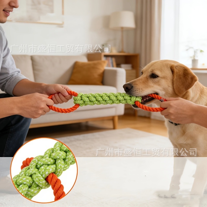 Pet toy cotton rope double-rin - Corn Dog Stick recension och pris