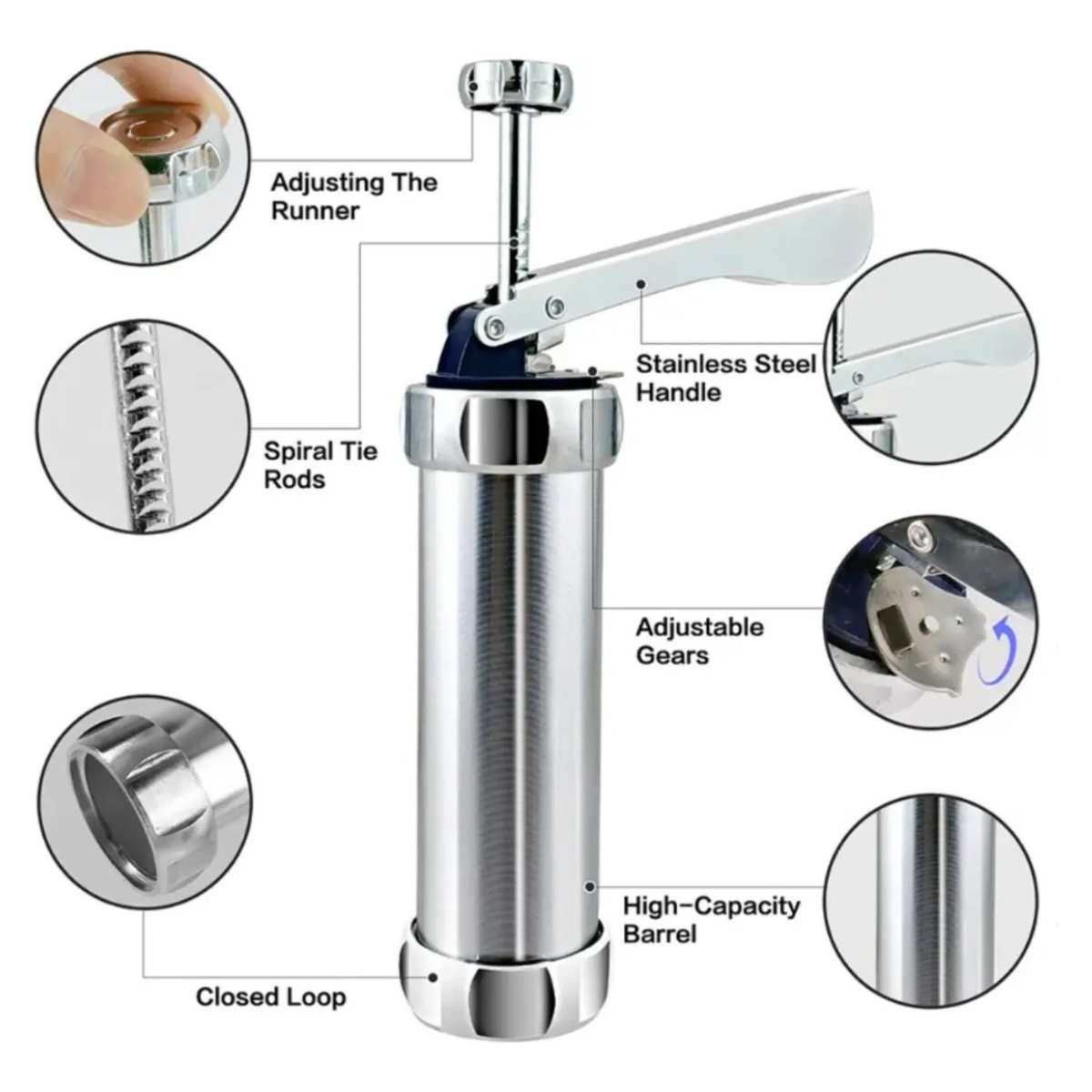Stainless Steel Cookie Press K - Churros Maker Gun recension och pris