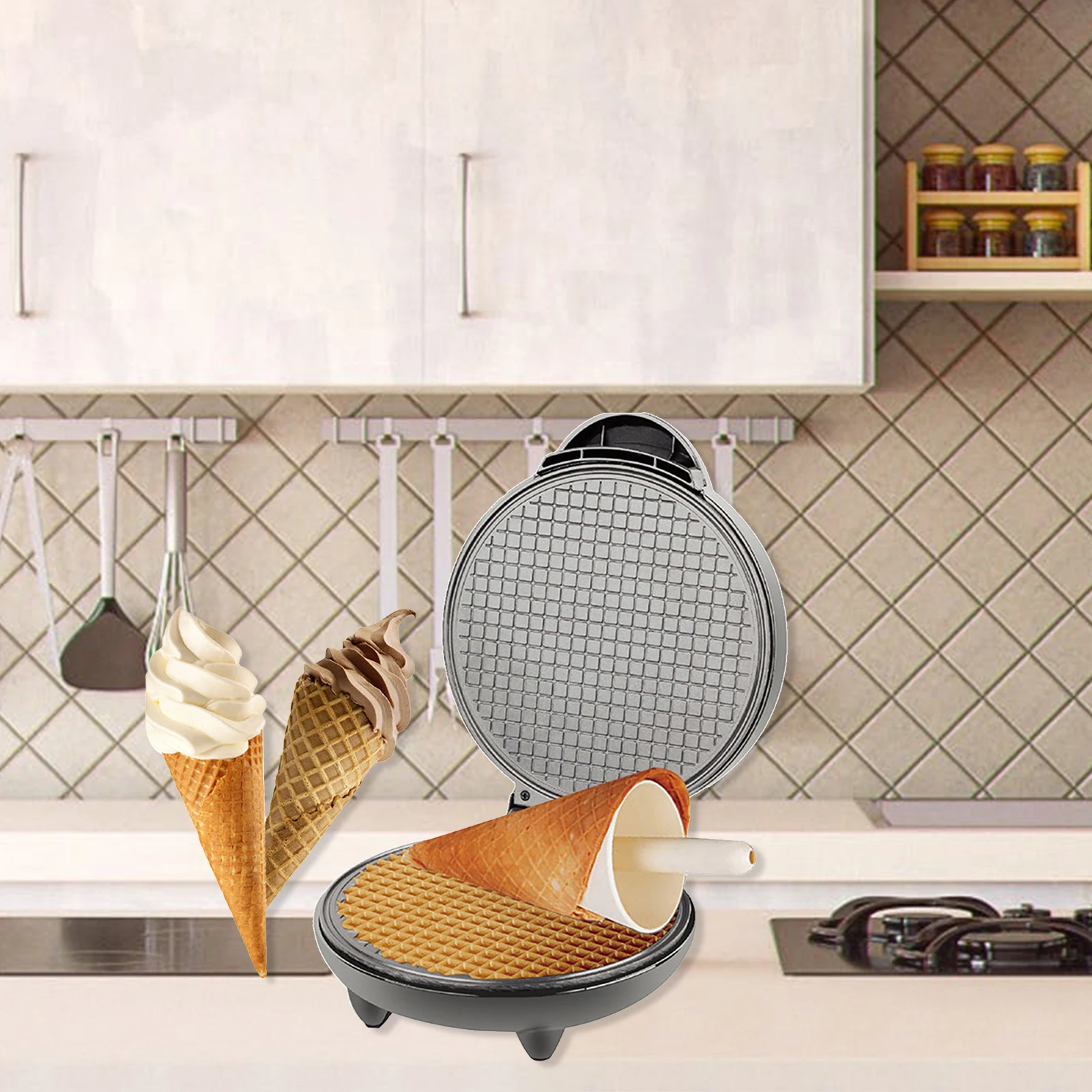 1200W Waffle Maker Nonstick Ba - Waffle Cone Maker recension och pris