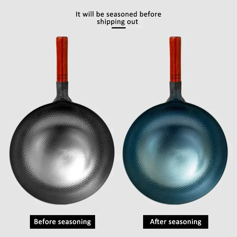Traditional Handmade Iron Wok  - Cast Iron Corn recension och pris