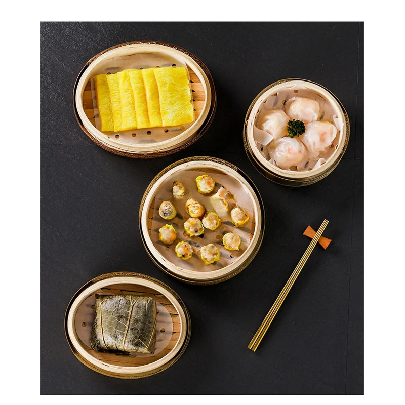 Chinese Bamboo Dimsum Lid Dump - Bao Steamer Bamboo recension och pris