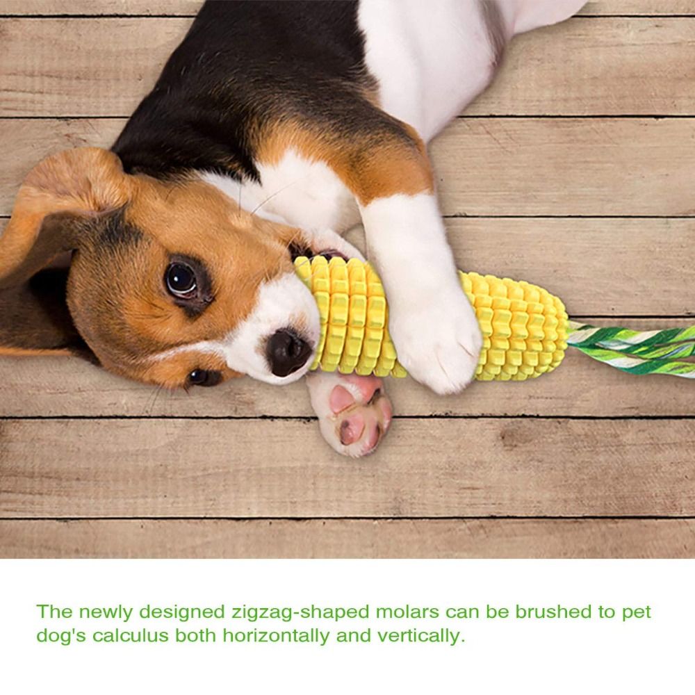 Tough Rubber Dog Chew Corn Sti - Corn Dog Stick recension och pris