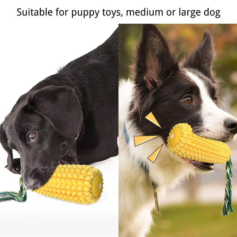 Tough Rubber Dog Chew Corn Sti - Corn Dog Stick recension och pris