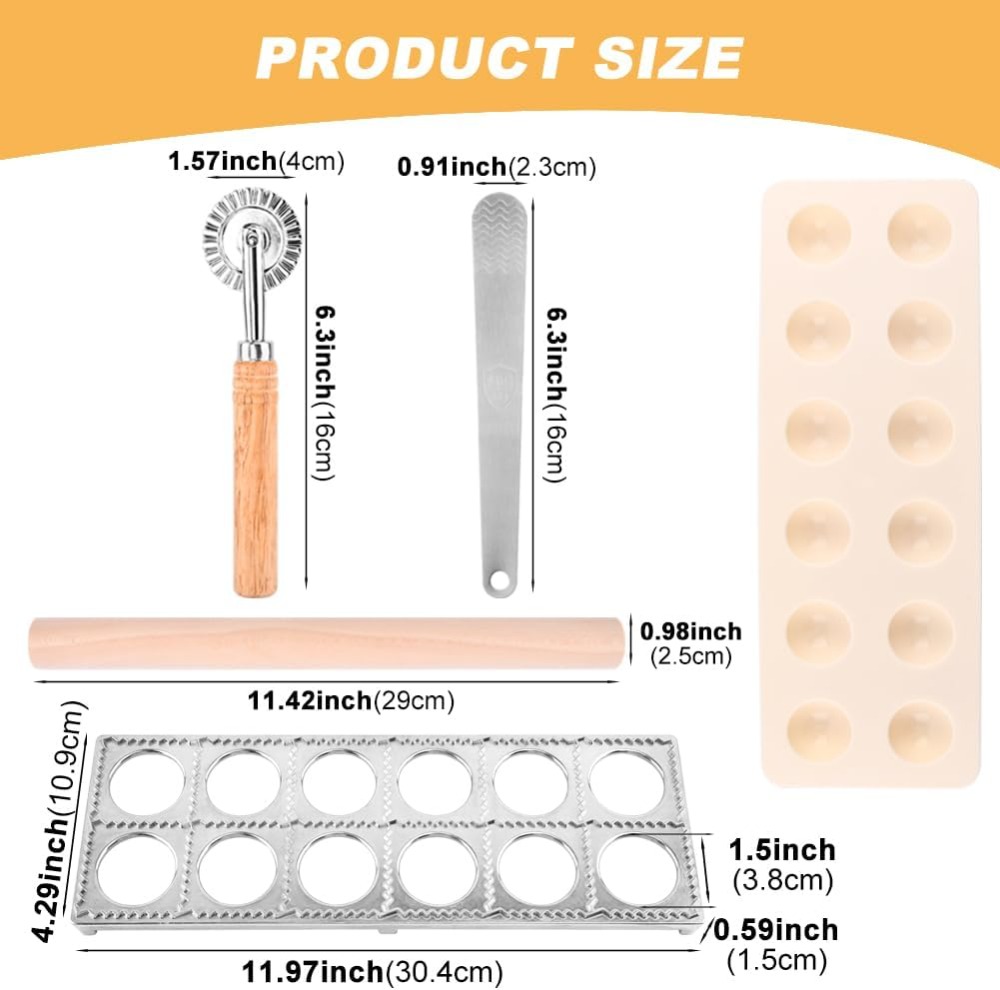 12-Hole Ravioli Press Mold Set - Dumpling Press Set recension och pris