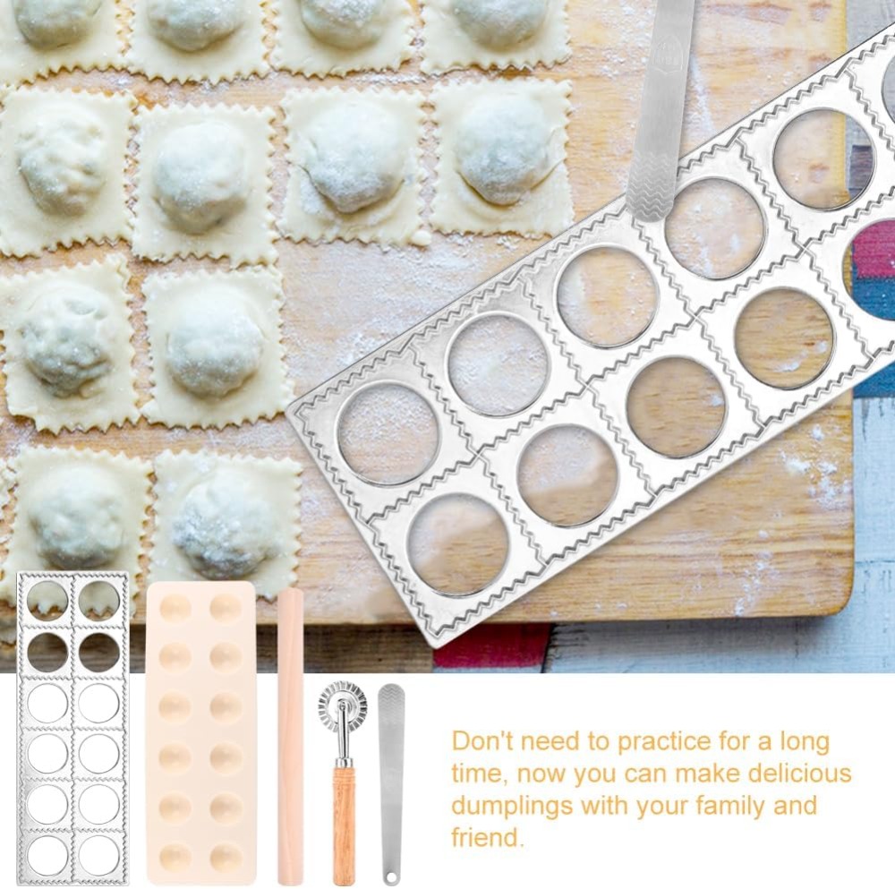 12-Hole Ravioli Press Mold Set - Dumpling Press Set recension och pris