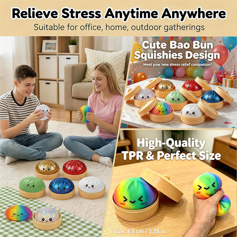 Bao Bun Squishy Toy with Bambo - Bao Steamer Bamboo recension och pris