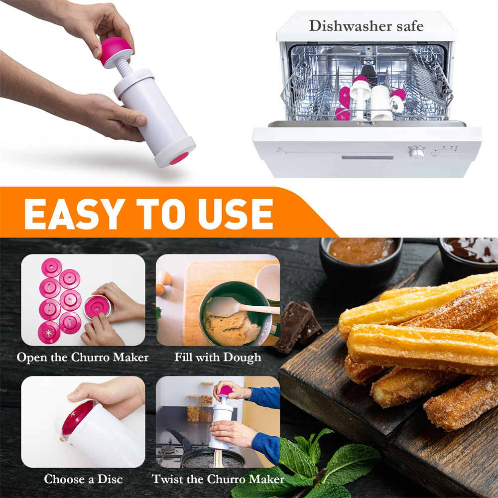 DIY Manual Cookie Press Maker  - Churros Maker Gun recension och pris