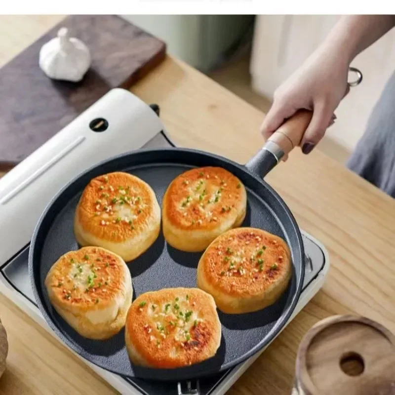 26cm Cast Iron Frying Pan Unco - Egg Waffle Pan recension och pris