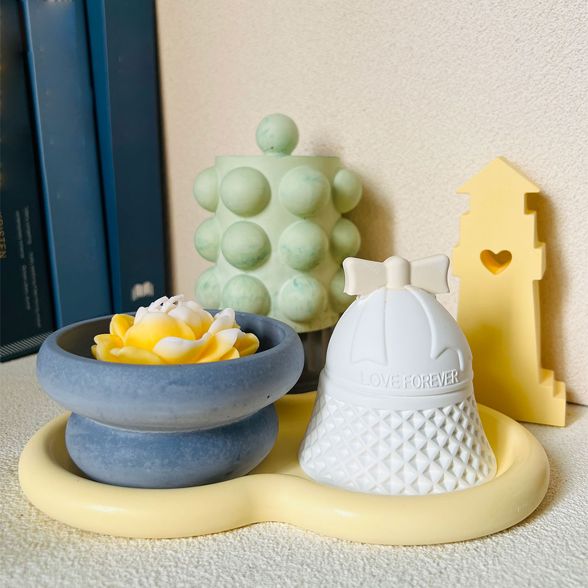 Bubble Jar Candle Vessel Concr - Donut Mold Silicone recension och pris