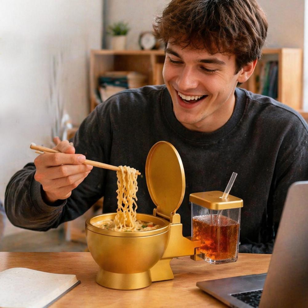 Toilet Shaped Ramen Bowl Set,  - Dim Sum Basket recension och pris