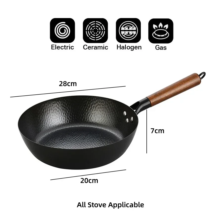 28cm High-Grade Iron Wok Pan W - Cast Iron Corn recension och pris