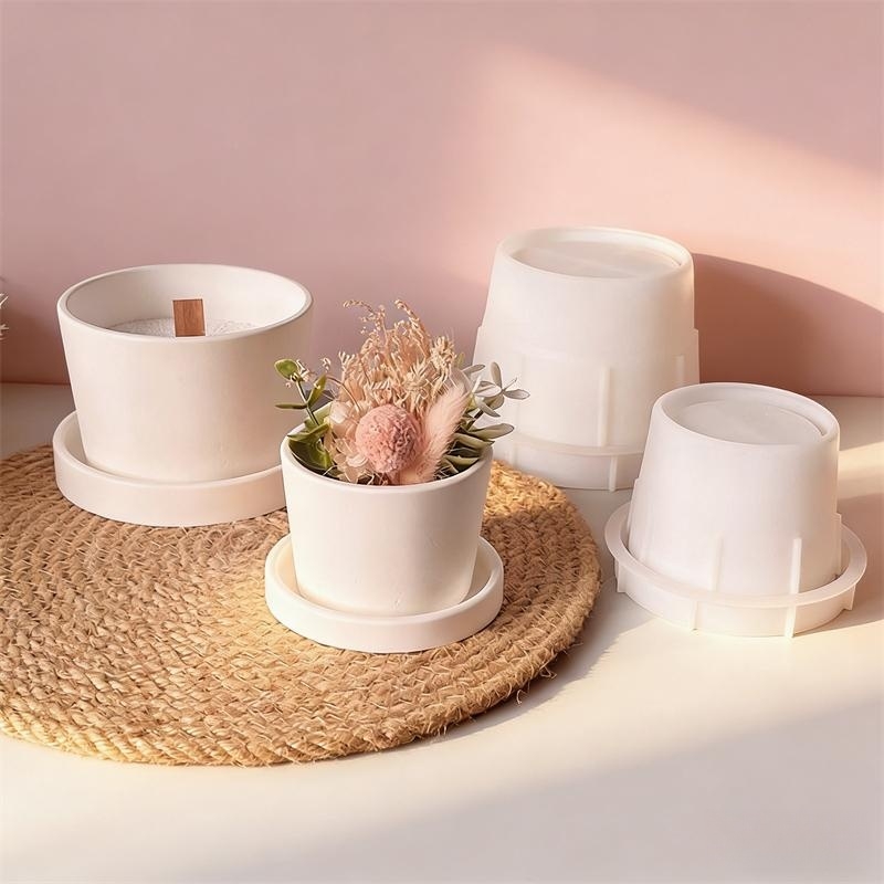 Round Plaster Vase Flowerpot C - Potsticker Mold recension och pris