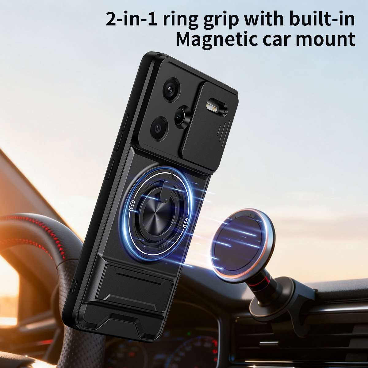 Lens Slide Camera Phone Case f - Taco Stand Holder recension och pris