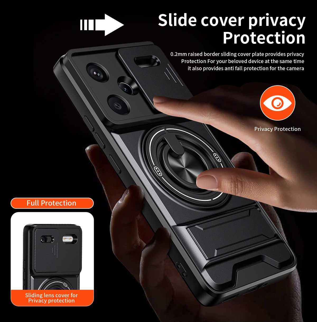 Lens Slide Camera Phone Case f - Taco Stand Holder recension och pris