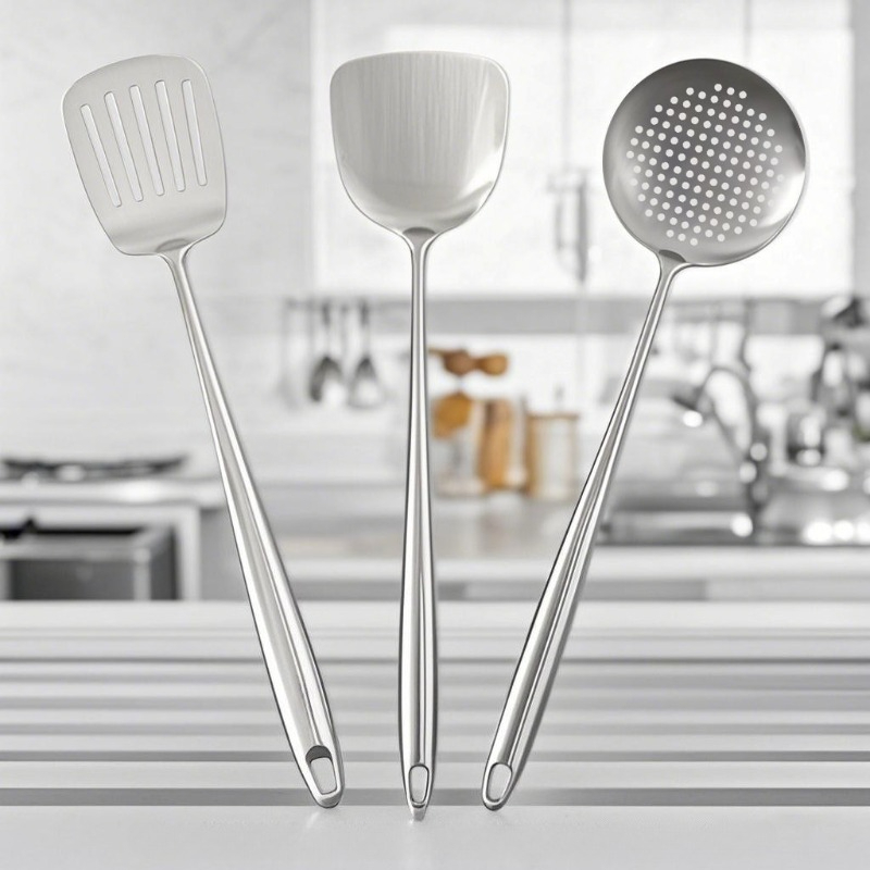 Food Stainless Steel Wok Spatu - Okonomiyaki Spatula recension och pris