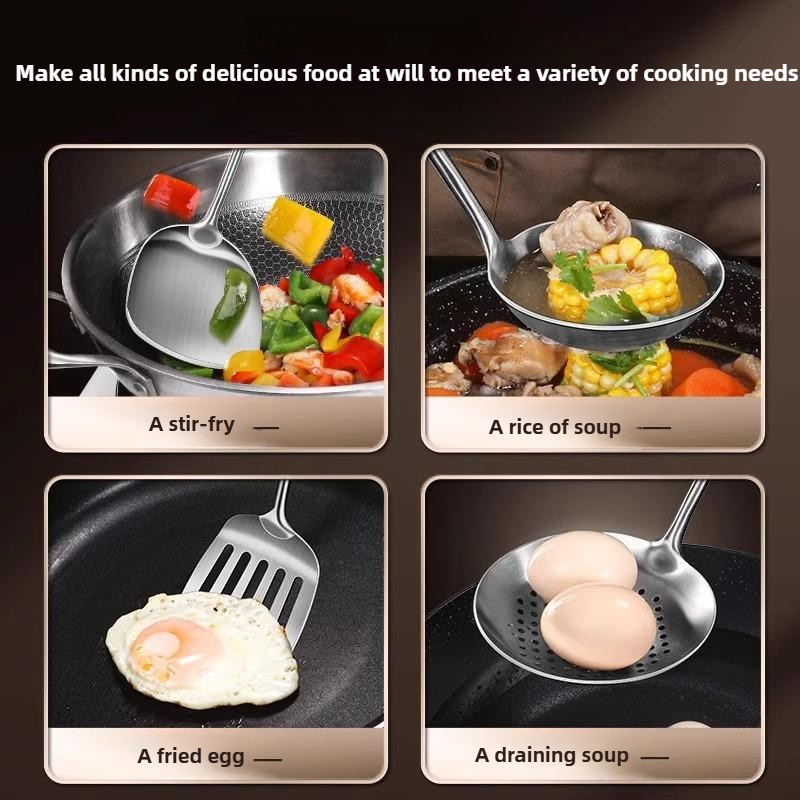 Food Stainless Steel Wok Spatu - Okonomiyaki Spatula recension och pris