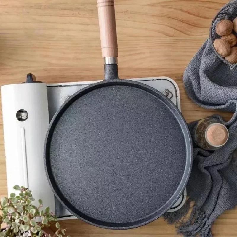 20cm Cast Iron Skillet Wooden  - Egg Waffle Pan recension och pris