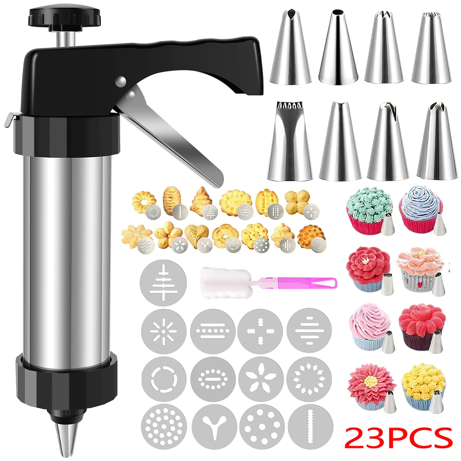 Christmas Cookie Press Gun and - Churros Maker Gun recension och pris