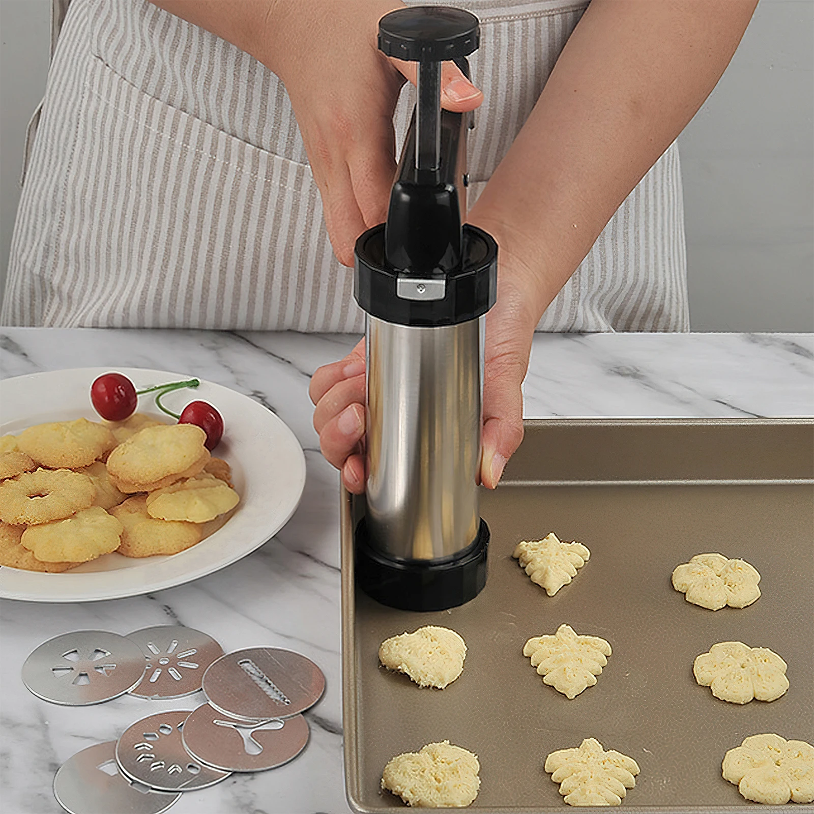 Christmas Cookie Press Gun and - Churros Maker Gun recension och pris