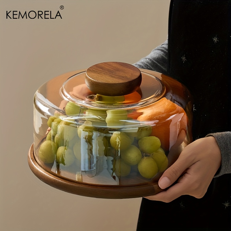 1PCS Round Wooden Cake Stand w - Dim Sum Basket recension och pris