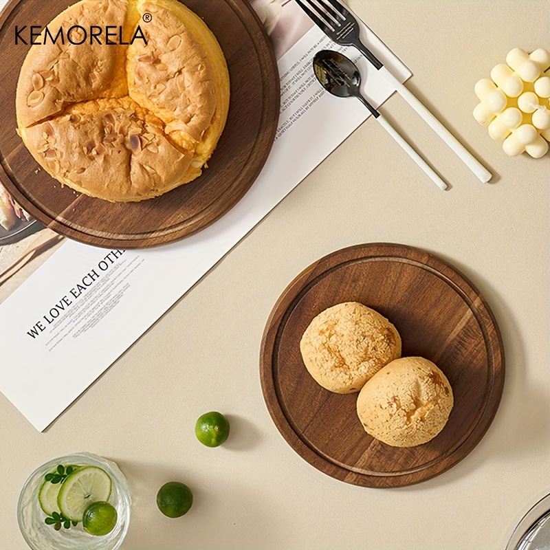 1PCS Round Wooden Cake Stand w - Dim Sum Basket recension och pris