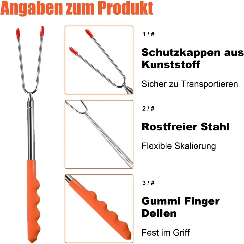 New BBQ Forks Telescopic  Barb - Corn Dog Stick recension och pris