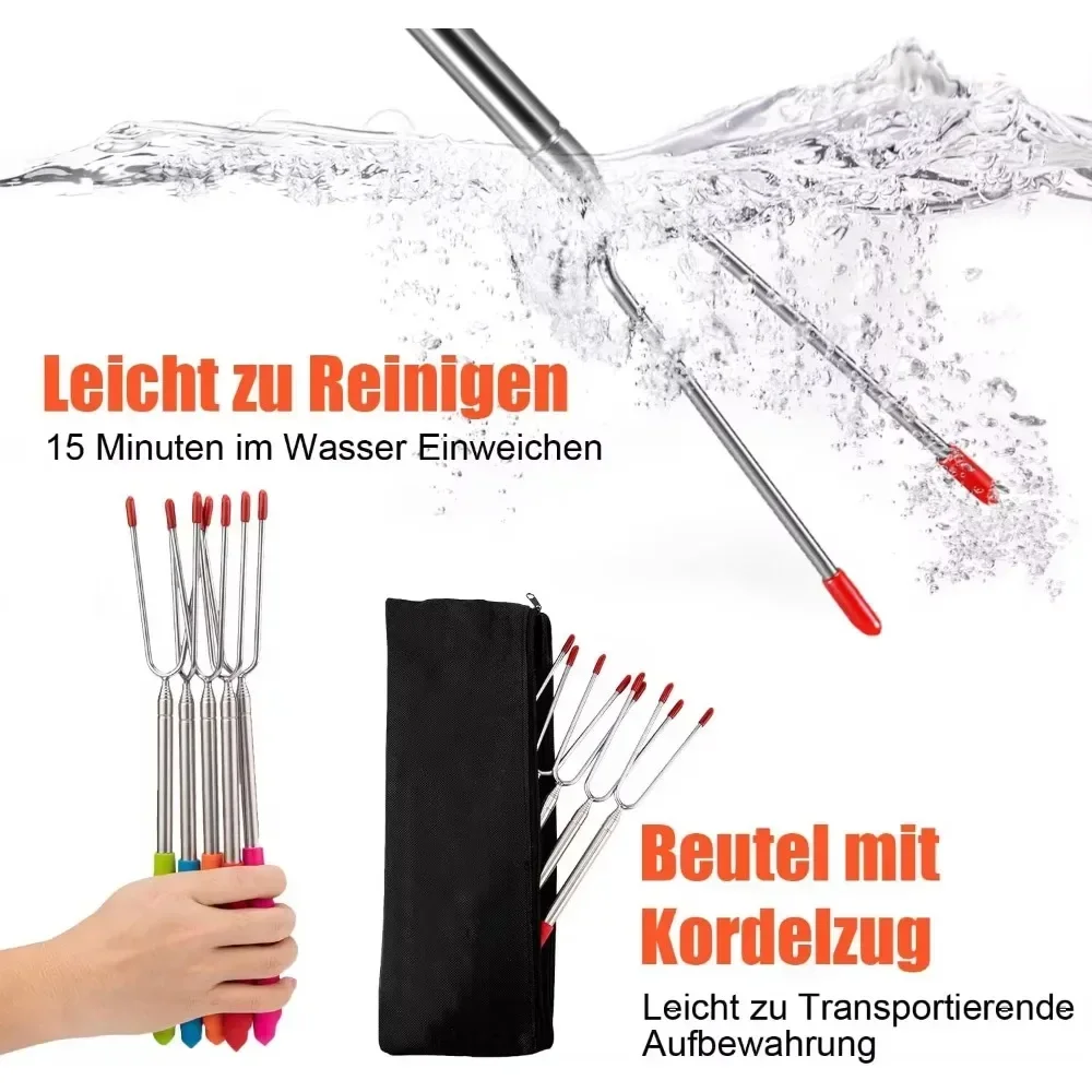 New BBQ Forks Telescopic  Barb - Corn Dog Stick recension och pris