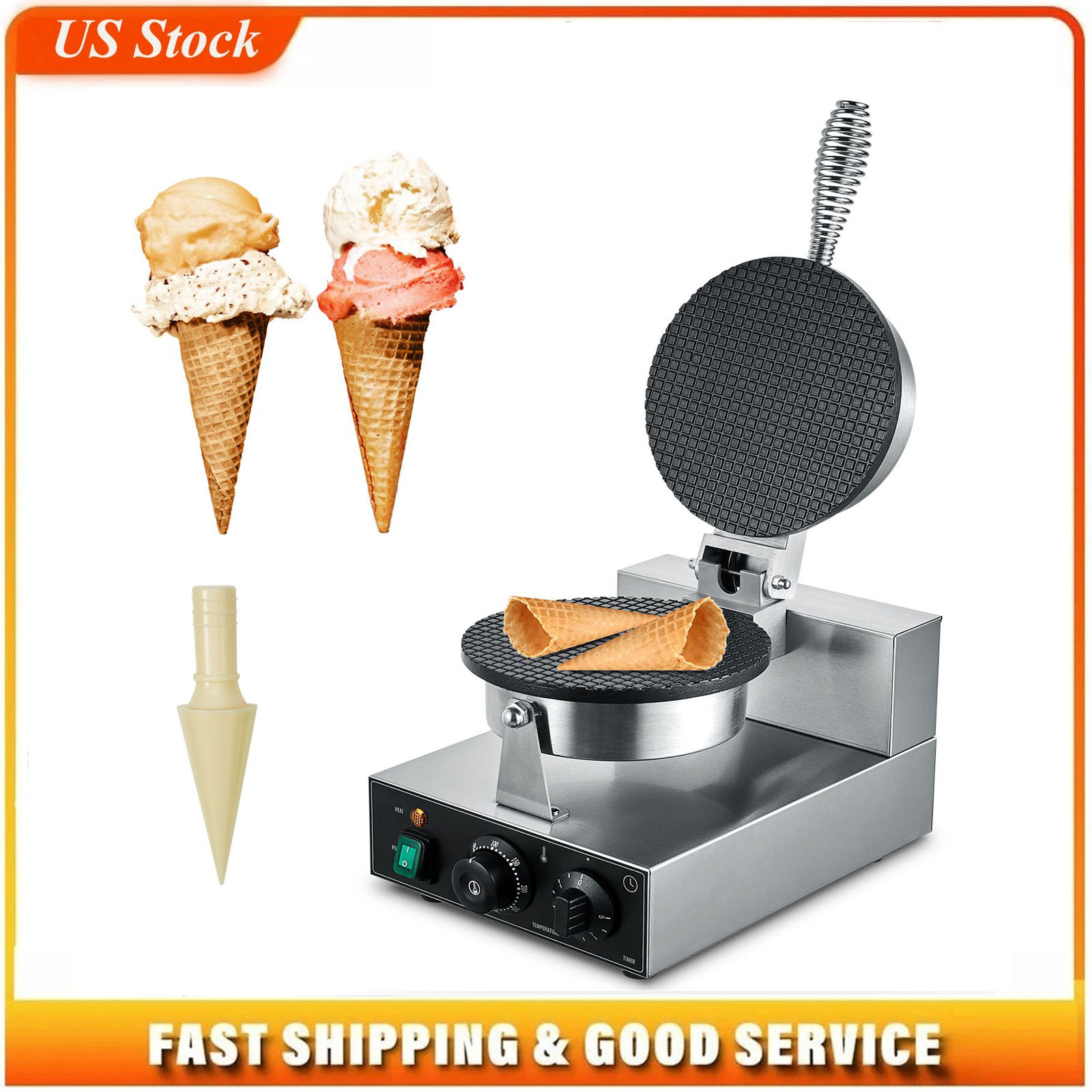 Electric Ice Cream Cone Maker, - Waffle Cone Maker recension och pris